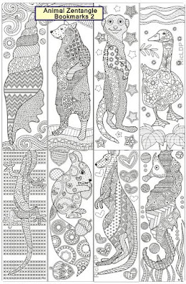 Zentangle Animal Bookmarks