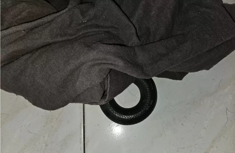 a black tube resembling a snake