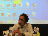 Rajat Chaudhuri delivering a keynote address at St Andrews College, Mumbai