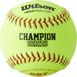 Image: Wilson A9331ASA Series Softball (12-Pack), 11-Inch, Optic Yellow