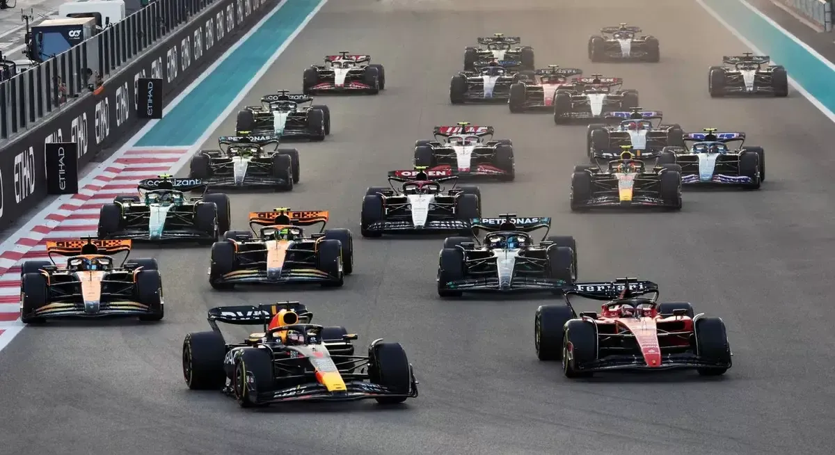 Una partenza di una gara di F1