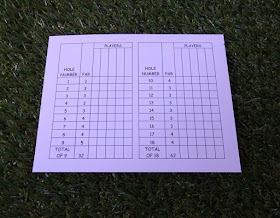 Scorecard for the Championship course at Goony Golf of Spring Lake Park in Minnesota