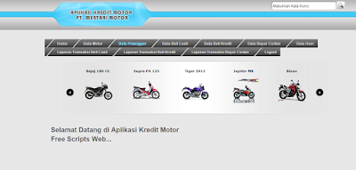 Script PHP -Aplikasi Kredit Motor Berbasis Web