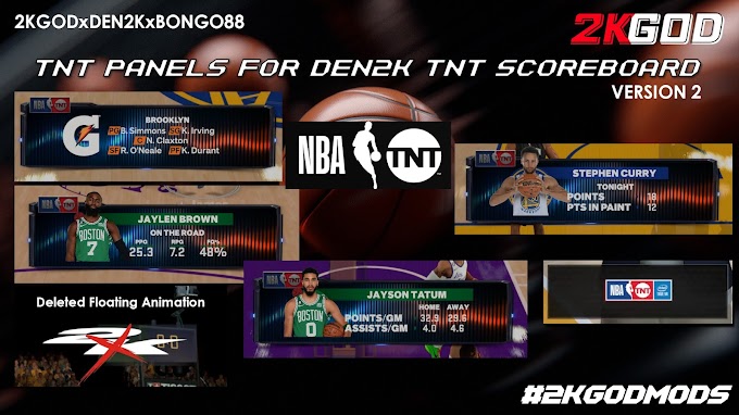 TNT PANELS for DEN2K's TNT Scoreboard V2 by 2KGOD | NBA 2K23