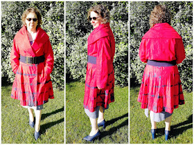 Creates Sew Slow: Vogue 1321 Donna Karan Red Shibori Coat