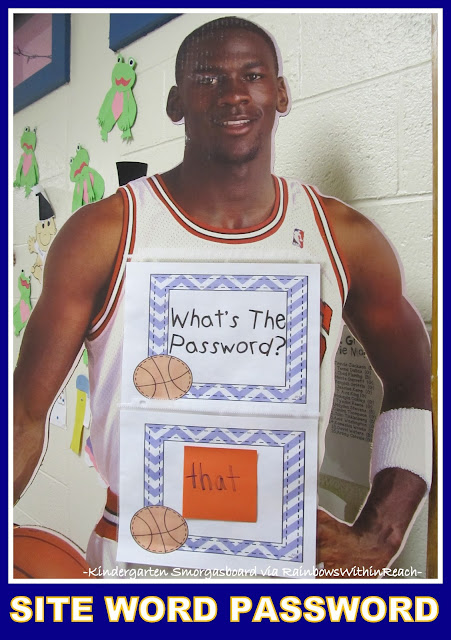 photo of: Michael Jordan hosts Site Word Password in Kindergarten via RainbowsWithinReach