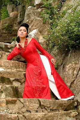 Viet Trinh in ao dai