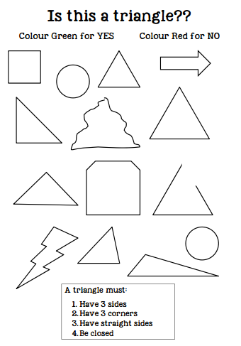 http://www.teacherspayteachers.com/Product/Is-this-a-triangle-worksheet-2D-shapes-1222995