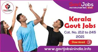 Kerala Govt Jobs 2021