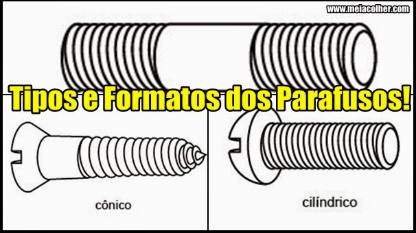 tipos formatos parafusos