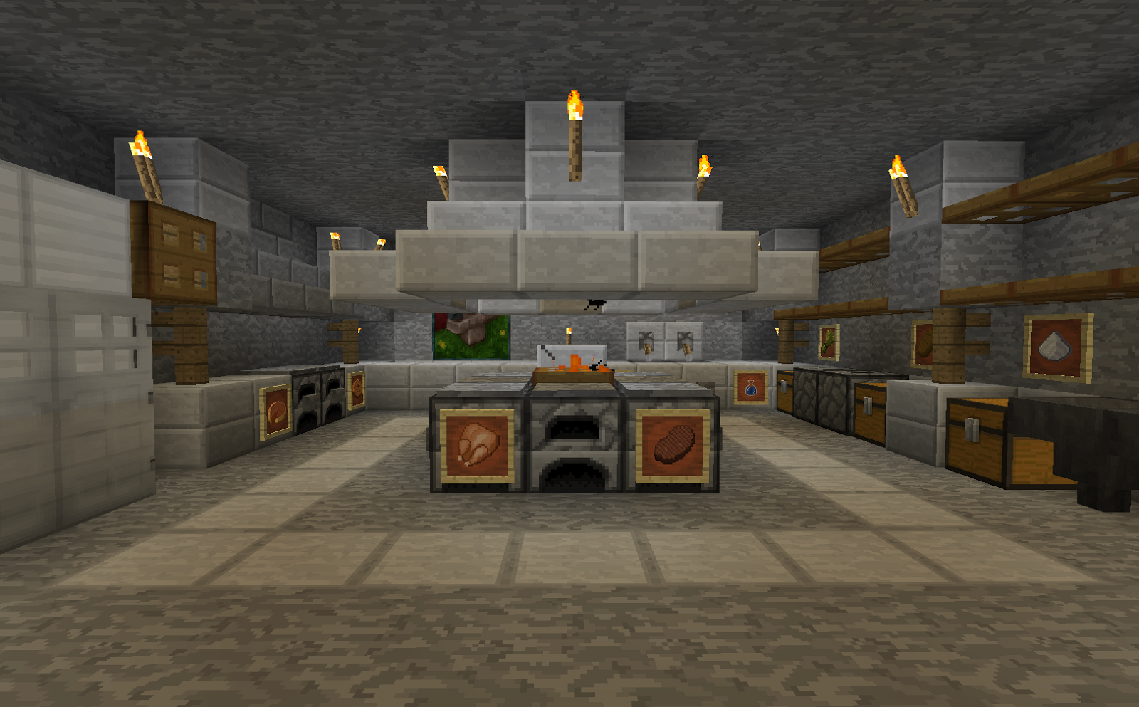  Minecraft Projects Minecraft Kitchen with Functional 