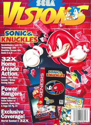 Magazine avec Knuckles dessus, pour la sortie de Sonic & Knuckles.