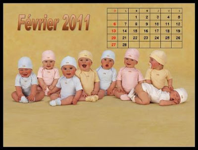 Cute Baby Desktop Calendar 2011