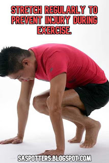 Stretch regularly to prevent injury during exercise.