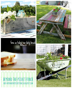 DIY pallet projects, inspiring verse, wheelbarrow transformation