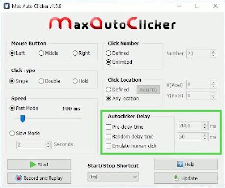 Random Delay Auto Clicker