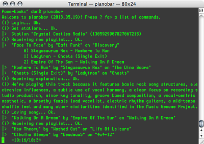 pianobar on OS X