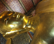 The Reclining Buddha at Wat Pho in Bangkok Thailand