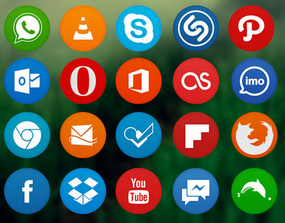 circle social icons