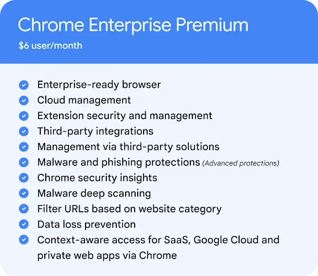 Google annuncia il nuovo Chrome Enterprise Premium