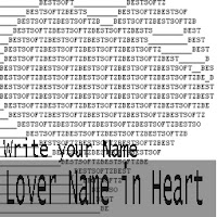 Write your Name Lover Name in Heart Shape By Asad