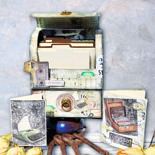 The Spy Bureau using Ciao Bella Paper Enigma Collection by Lou Sims