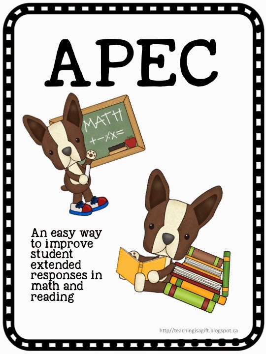 Picture of APEC (Answer, Proof, Explain, Connect) Teachingisagift.blogspot.ca