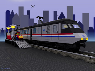 lego 4558 10001 metroliner passenger train render