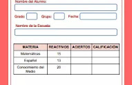 Examen mensual Primer grado Enero 2018-2019