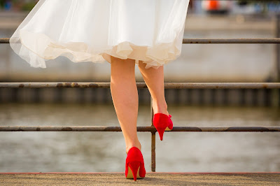 Zapatos de novia en color rojo 