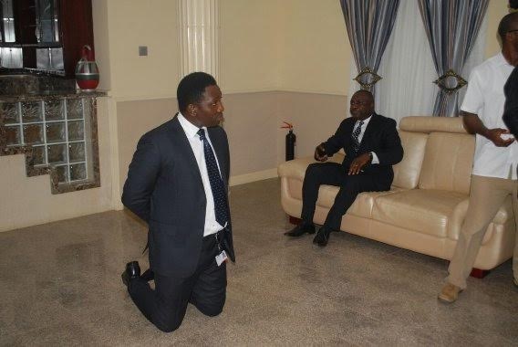 Zenith Bank officials kneel, beg Fayose