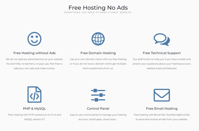 Hosting gratis bebas iklan FreHostingNoAds