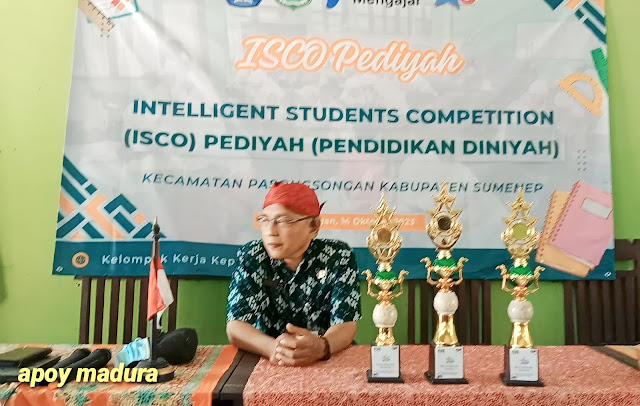 Agus sugianto sebagai ketua koordinator isco diniyah kecamatan pasongsongan Kabupaten Sumenep