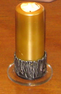 golden Christmas candle