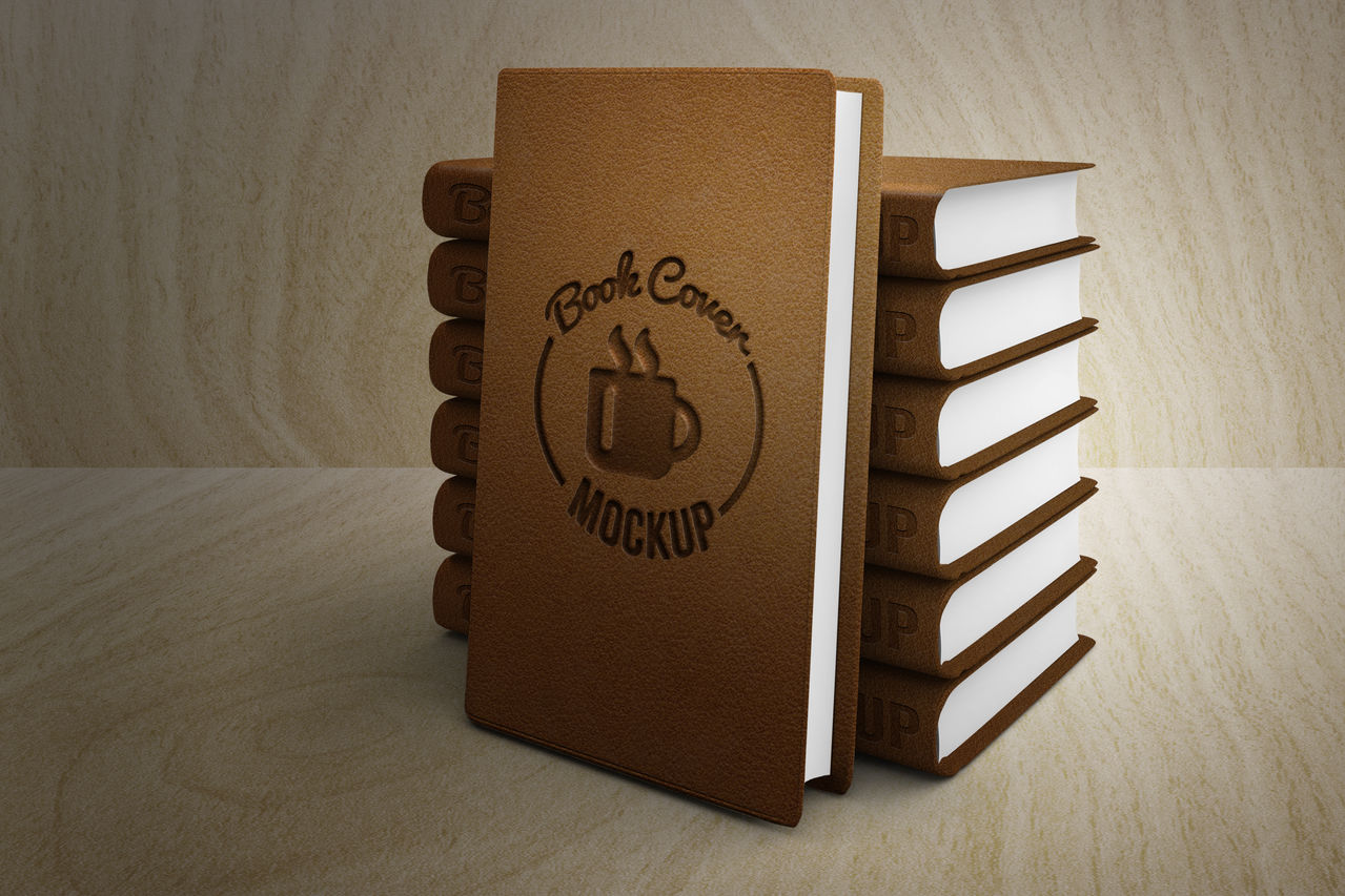 Leather Book Cover PSD Mockup