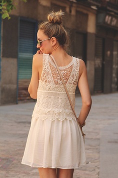 Top Bun Lace Summer dress for ladies