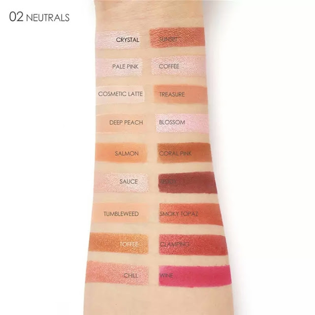 Paleta Focallure We Care your Favors Swatches