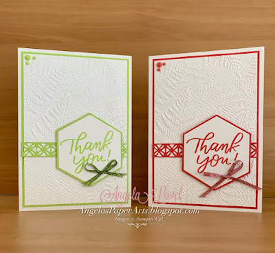 Angela's PaperArts: Stampin Up Fern thank you card