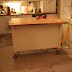 Kitchen island on wheels