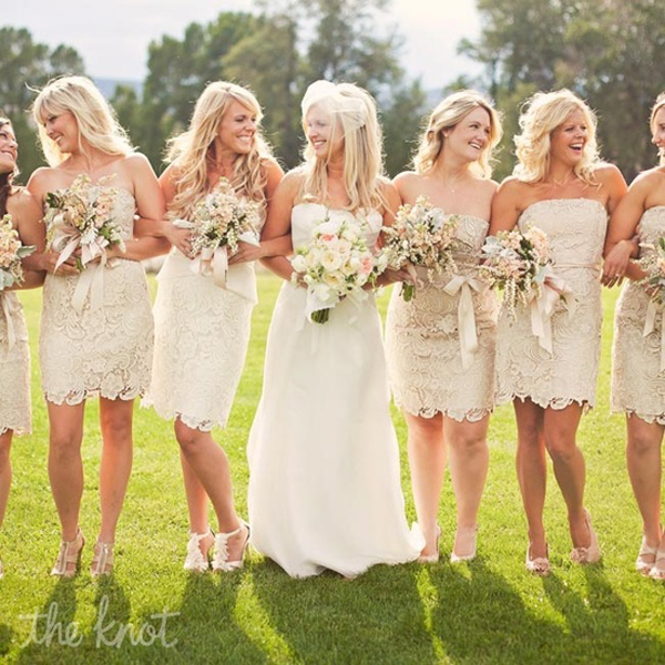 Short Neutral Bridesmaid Dresses 10