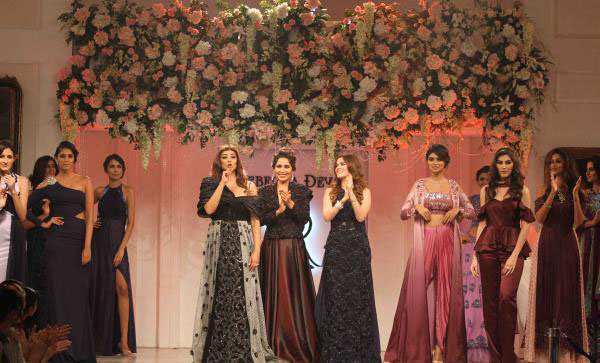 Sushmita Sen in Black Gown at Rebecca Dewan Couture Label Launch