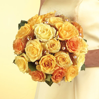 Citrus Sphere Bridesmaids Bouquet