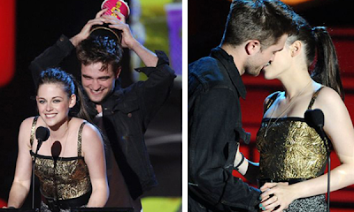 Beso de Kristen Stewart y Robert Pattinson en los MTV Movie Awards