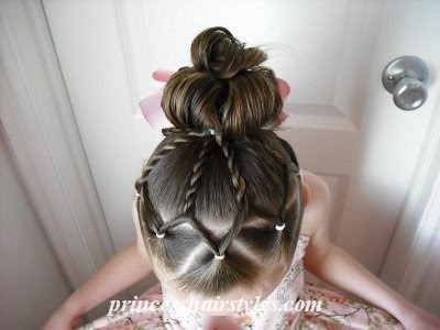 Fancy Princess Updo and Easter Dress Easter hairstyle for girls