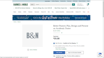 Screenshot of Barnes and Noble website with Better Posters