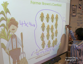 Lesson visual of rows and columns to build understanding of arrays and multiplication | Around the Kampfire