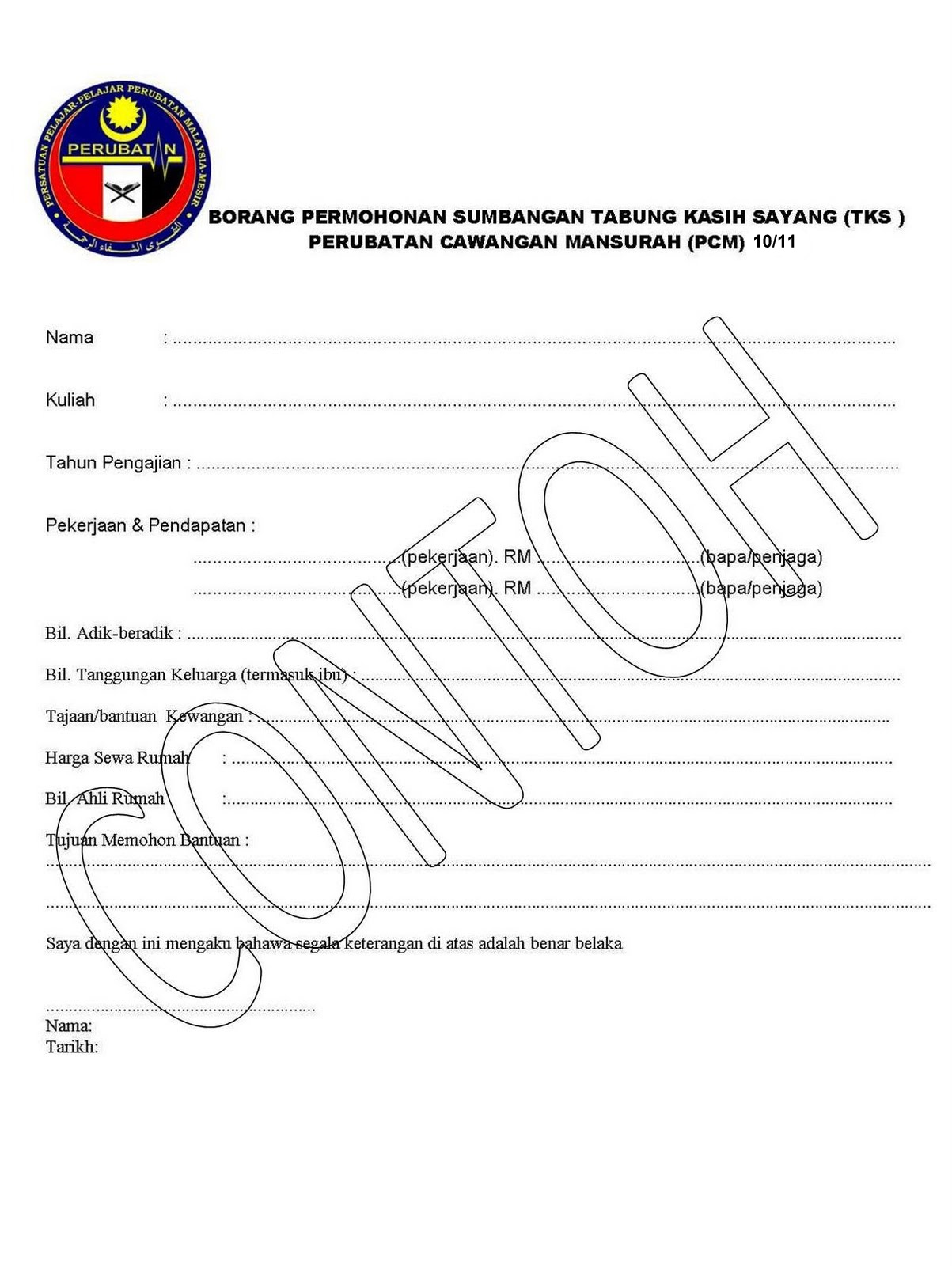 Contoh Laporan Carta Organisasi - Mi Putri