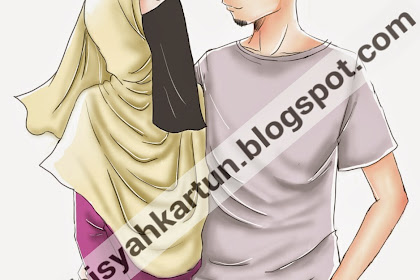 Galeri Kartun Muslimah Couple Romantis
