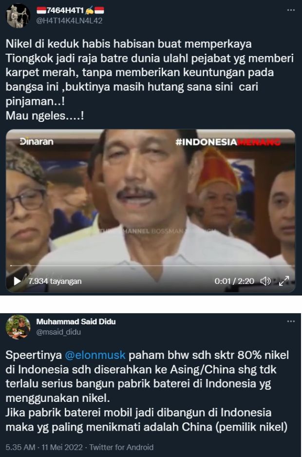 Kekayaan Sumber Daya Alam Indonesia Nikel dikeduk habis Nikel Indonesia Sudah Dikuasai China