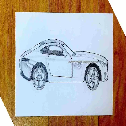 Here is a Car Pencil Sketch Drawing Easy.